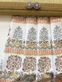Bild 3 von Dirndl Stoff  Querstreifen - knitterarm -  creme grün senfgelb pfirsich - 200 cm