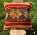 Bild 2 von Gobelin Kissenhülle - Marrakesch - rot orange gelb - 45x45cm
