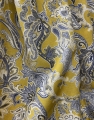 Bild 2 von Dirndl Stoff - knitterarm - Paisley Blumen -  senfgelb blau - 190 cm
