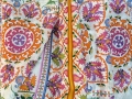 Bild 1 von Exklusiver italienischer Voile - großer Druck  - weiss orange pink grün - 300 cm