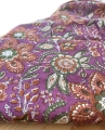 Bild 2 von Baumwollstoff Voile - Blumen  - pflaume grün   - 50 cm