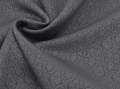Wollsatin Jacquard Mischgewebe knitterfrei Ornamentmuster - anthrazit grau - 50 cm