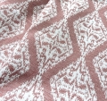 Bild 1 von Jacquard Dirndl Stoff Rauten - knitterfrei- Ornamentmuster - altrosa creme - 180 cm