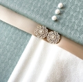 Bild 2 von Wollsatin Jacquard-Dirndl Stoffpaket Linda mintgrün  pastell cremeweiss Ton-in-Ton
