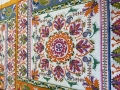 Bild 3 von Exklusiver italienischer Voile - großer Druck  - weiss orange pink grün - 300 cm