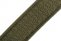 Reststück Gummiband für Trachtengürtel - 4 cm  - olivgrün Dirndlgürtel elastisch gewebt 108 cm