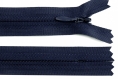 Nahtverdeckter Reißverschluss  - 18 cm -  dunkelblau