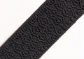 Gummiband für Trachtengürtel - 4 cm  - schwarz Dirndlgürtel elastisch gewebt