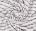 Bild 2 von Jacquard Bänderoptik  Baumwoll-Mischgewebe -knitterarm - Streifen quer - creme rosa hellblau 50 cm