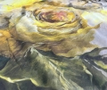 Bild 4 von Exklusiver italienischer Batist - großer Maxi Blumen-Druck  - gelb Erdtöne - 300 cm