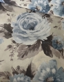 Bild 2 von Dirndl Stoff  Leinenoptik - knitterarm - Blumen -  sand grau blau - 190 cm