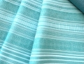 Bild 1 von Jacquard - Dirndlstoff  Bordüre gewebt Streifen  - Türkis-Zartblautöne - 190 cm