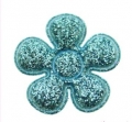 Glitzerblume türkis