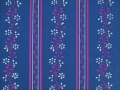 Dirndl Stoff Blumenranken - blau beere  - 50 cm