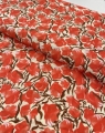 Bild 2 von Viskose - Blumen korallenrot creme -  50 cm