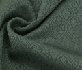 Wollsatin Jacquard Mischgewebe knitterfrei Ornamentmuster - dunkelgrün  - 50 cm