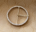 Bild 2 von Gürtelschnalle - Schließe - Strass gold -  55 mm - 1 Stk