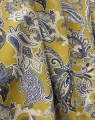 Bild 3 von Dirndl Stoff - knitterarm - Paisley Blumen -  senfgelb blau - 190 cm