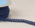Reststück Posamentborte - 8 mm breit - dunkelblau - Farbe 23    250cm