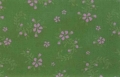 Reststück Dirndl Stoff Baumwollsatin Blumen - grün flieder - 64 cm
