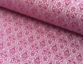 Jacquard Mischgewebe knitterfrei Ornamentmuster - himbeere pink - 50 cm