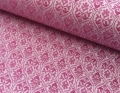 Jacquard Mischgewebe knitterfrei Ornamentmuster - himbeere pink - 50 cm