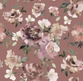 Bild 2 von Reststück Trachten Dirndl Baumwolldruck  - Blumen groß  - altrosa  - 120 cm