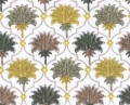 Bild 1 von Dirndl Stoff Blumen - creme weiß khakigrün gold - 50 cm