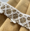 Bild 1 von Borte Zierborte - creme gold lurex  6cm breit  -  3 Meter