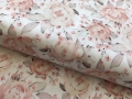 Dirndl Stoff Blumen - weiß pfirsich pastell - 50 cm