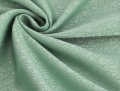 Wollsatin Jacquard Mischgewebe knitterfrei Ornamentmuster - helles mintgrün - 50 cm