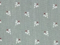 Dirndl Stoff Baumwollsatin kleine Blumen - grau weiß rot- 50 cm