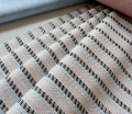 Bild 3 von Jacquard Dirndlstoff Querstreifen gewebt - creme rosa hellblau 170  cm