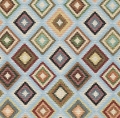 Bild 2 von Gobelin Jacquard Stoff Dirndl - geometrisches Muster hellblau - 200 cm