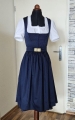 Bild 2 von Wollsatin Jacquard-Dirndl Stoffpaket monochrom nachtblau Isabella