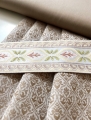 Bild 2 von Jacquard Mischgewebe knitterfrei Ornamentmuster - cappuccino creme - 50 cm