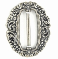 Bild 2 von Dirndlspange  Schürzenspange  - Spritzguss galvanisiert - mittelgrau  40mm