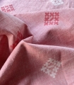 Bild 1 von Baumwollstoff - Indien  - handloom bestickt dunkler pfirsich - 125 cm
