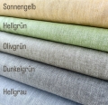 Bild 2 von Reststück Fischgrat Halbleinen Baumwoll-Leinenstoff - Twill  - sonnengelb -  110 cm