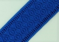 Reststück Gummiband für Trachtengürtel - 4 cm  - königsblau Dirndlgürtel elastisch gewebt  150cm