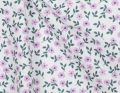 Bild 1 von Baumwollsatin Blumen - weissgrau flieder grün - 50 cm
