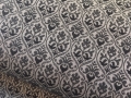 Jacquard Mischgewebe knitterfrei Ornamentmuster - schwarz- 50 cm