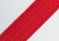 Reststück Gummiband für Trachtengürtel - 4 cm  - rot Dirndlgürtel elastisch gewebt 60cm