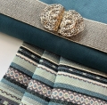 Bild 3 von  Jacquard - Dirndlstoff  gewebt Querstreifen  - multicolor -2x100 cm