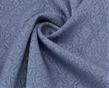 Wollsatin Jacquard Mischgewebe knitterfrei Ornamentmuster - altblau - 50 cm