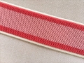 Gummiband für Trachtengürtel - 3 cm  - creme altrosa rot Dirndlgürtel elastisch gewebt