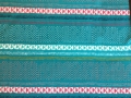 Bild 2 von Baumwollstoff - Streifen  - türkis rot blau - 50 cm