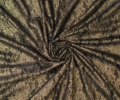 Bild 1 von Spitze Blumen Schürzenstoff  lace - leicht dehnbar  - schwarz gold  - 50 cm