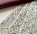 Bild 1 von Reststück Dirndl Stoff kleine Blumen  - zartgrün - 200 cm
