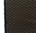 Bild 3 von Reststück Bengalin Stretch-Jacquard knitterarm Ornamentmuster Waben - senfgelb schwarz  - 180 cm